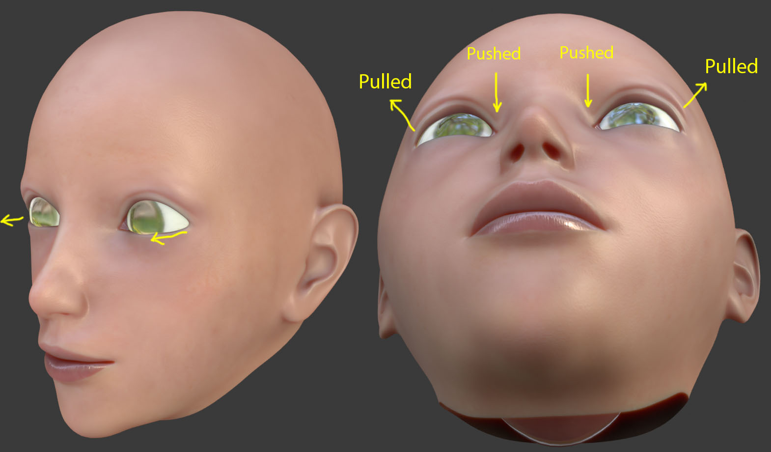 How to make anime eyes? They look like fetus eyes and not 100% female -  Works in Progress - Blender Artists Community