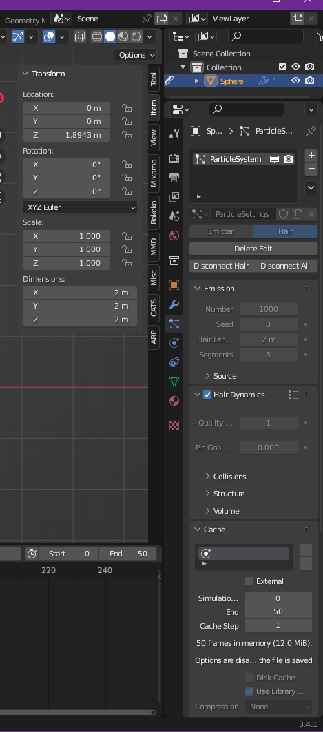How to edit particle hair simulation? - Particles and Physics ...