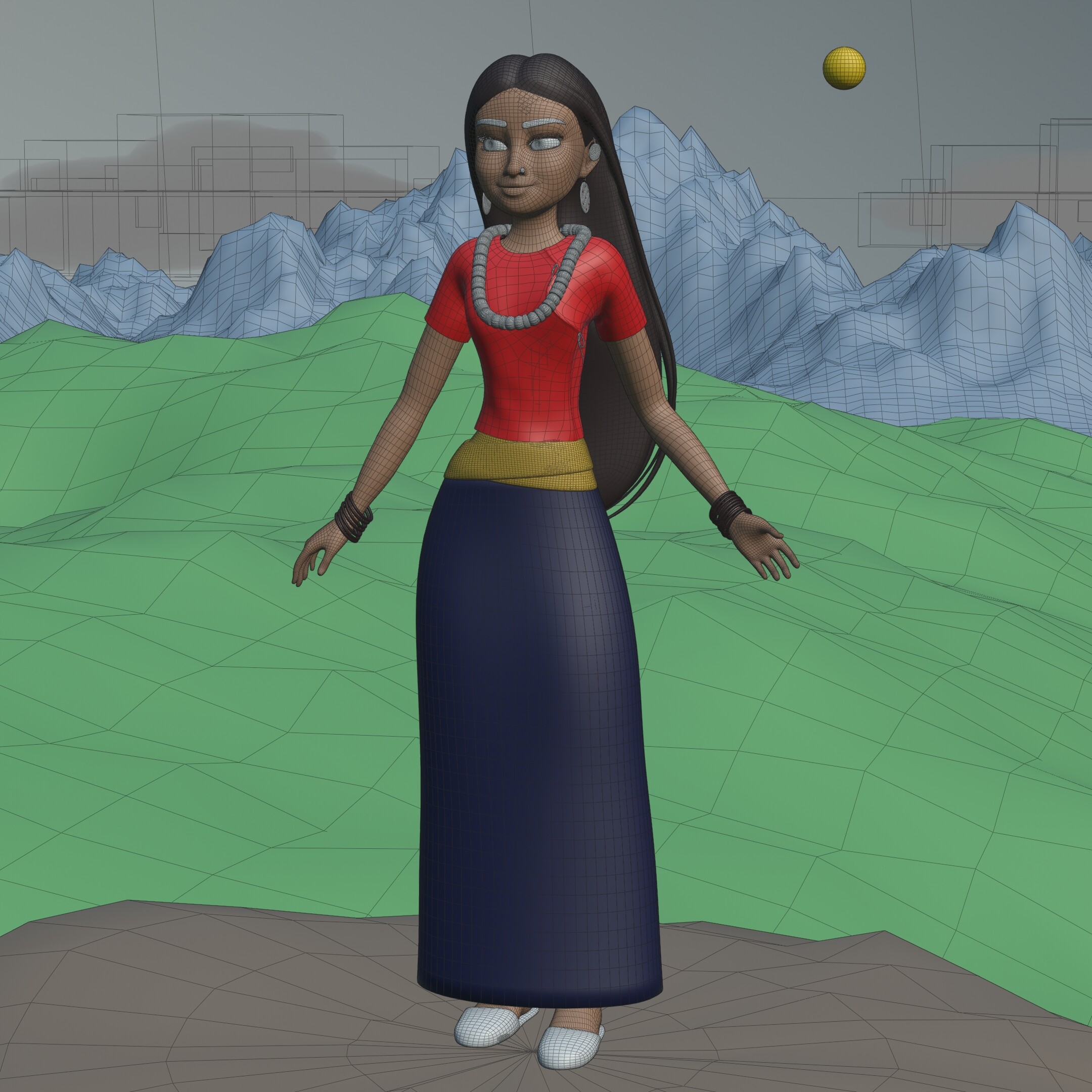 Nepali Girl Finished Projects Blender Artists Community