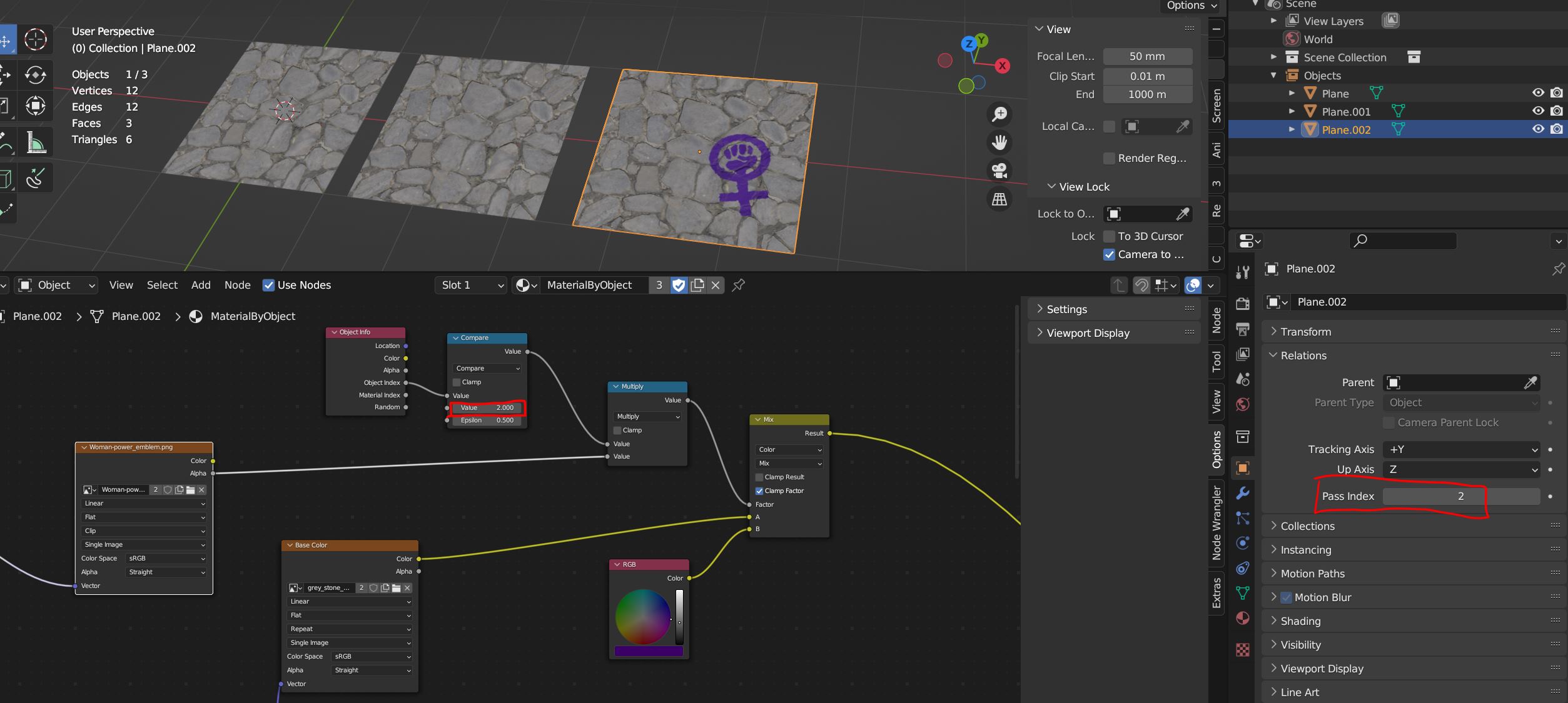 How to project(use) a texture(decal) on one particular object among ...