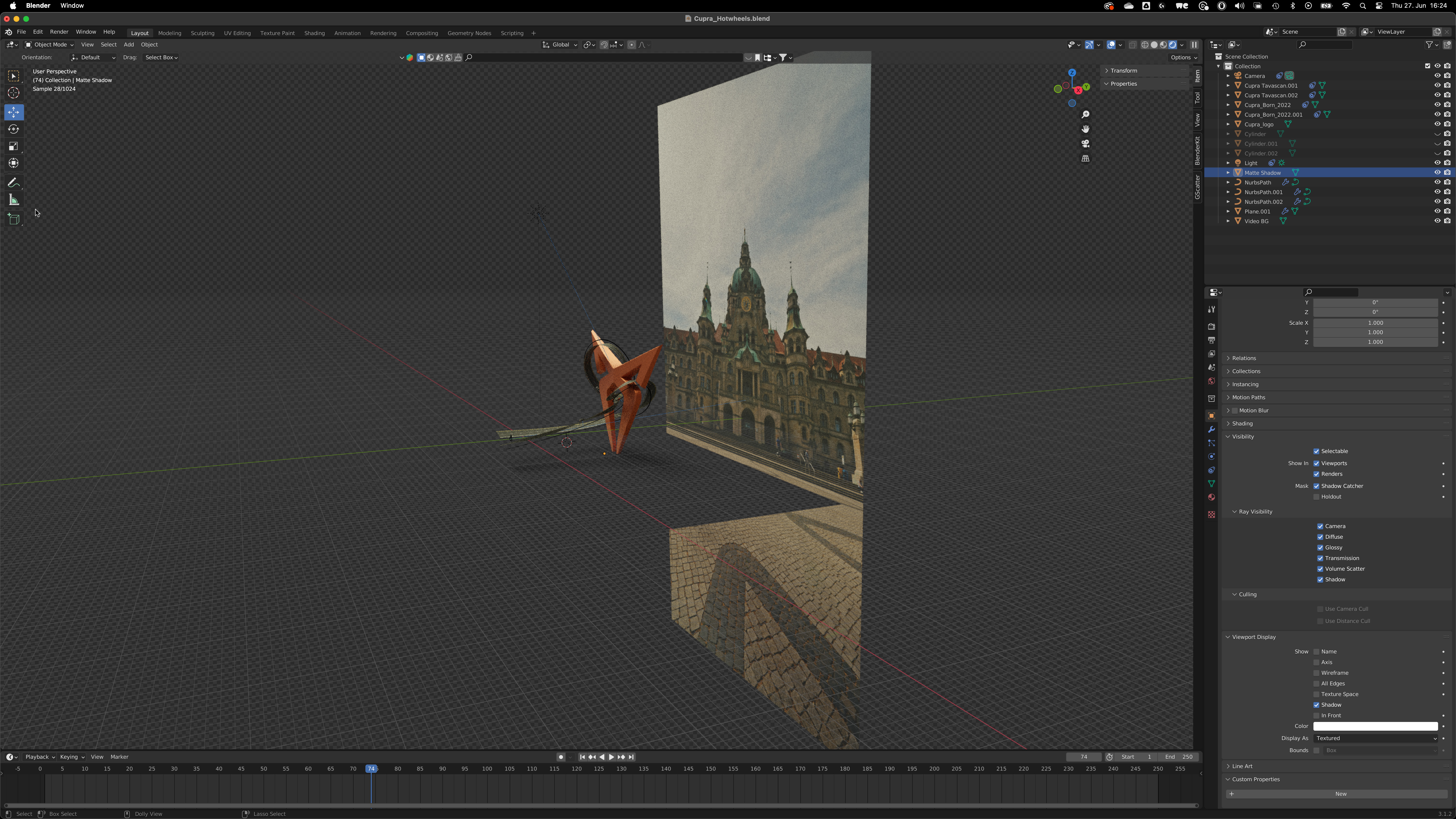 Shadow Catcher Cutting off a Background Video - Compositing and Post ...