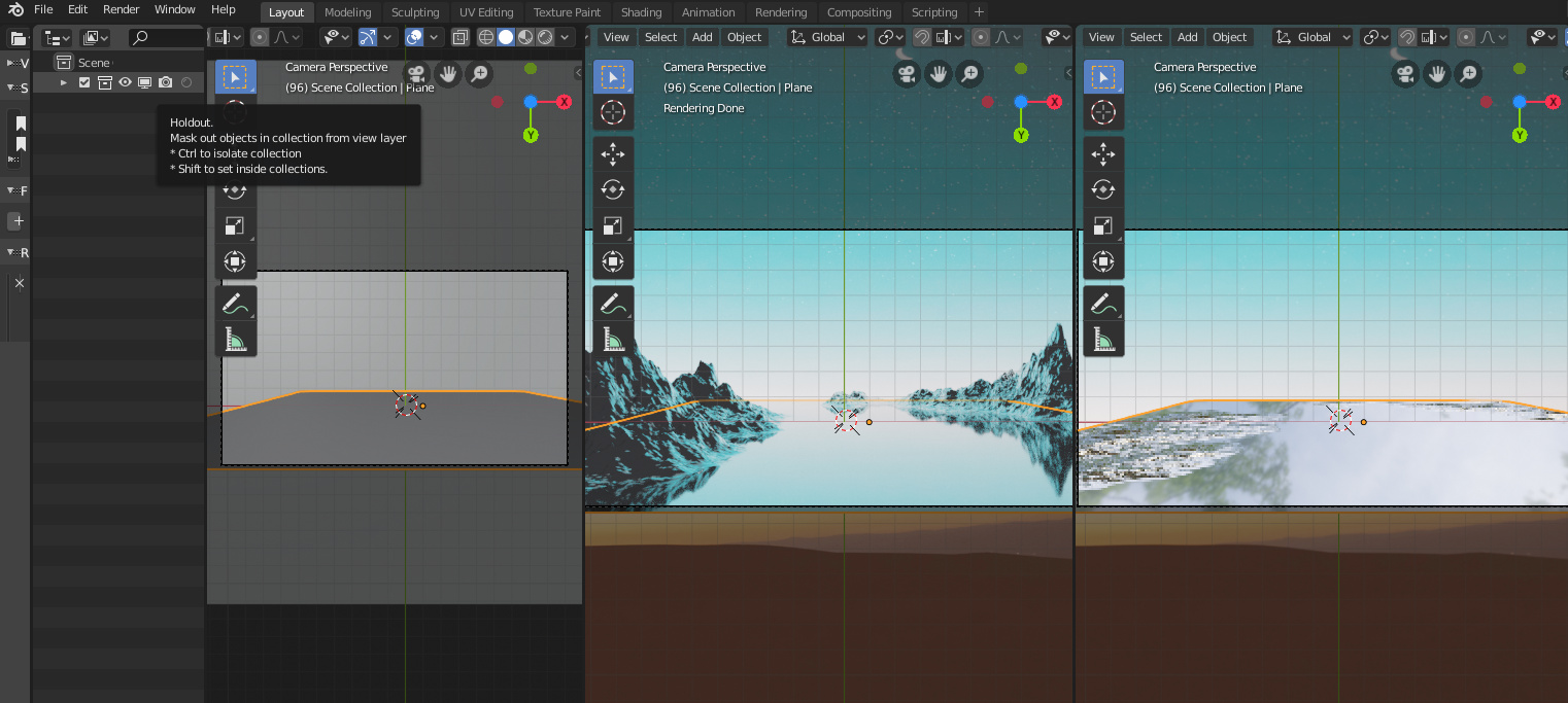 Object Mode Camera Perspective shows animation, Render Animation shows ...