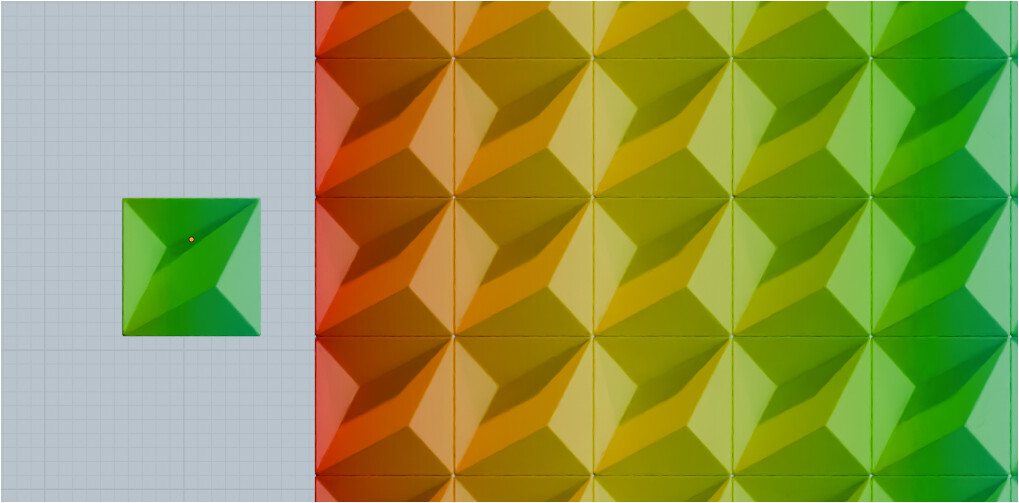 How do I color instanced array of objects along a gradient? - Materials ...