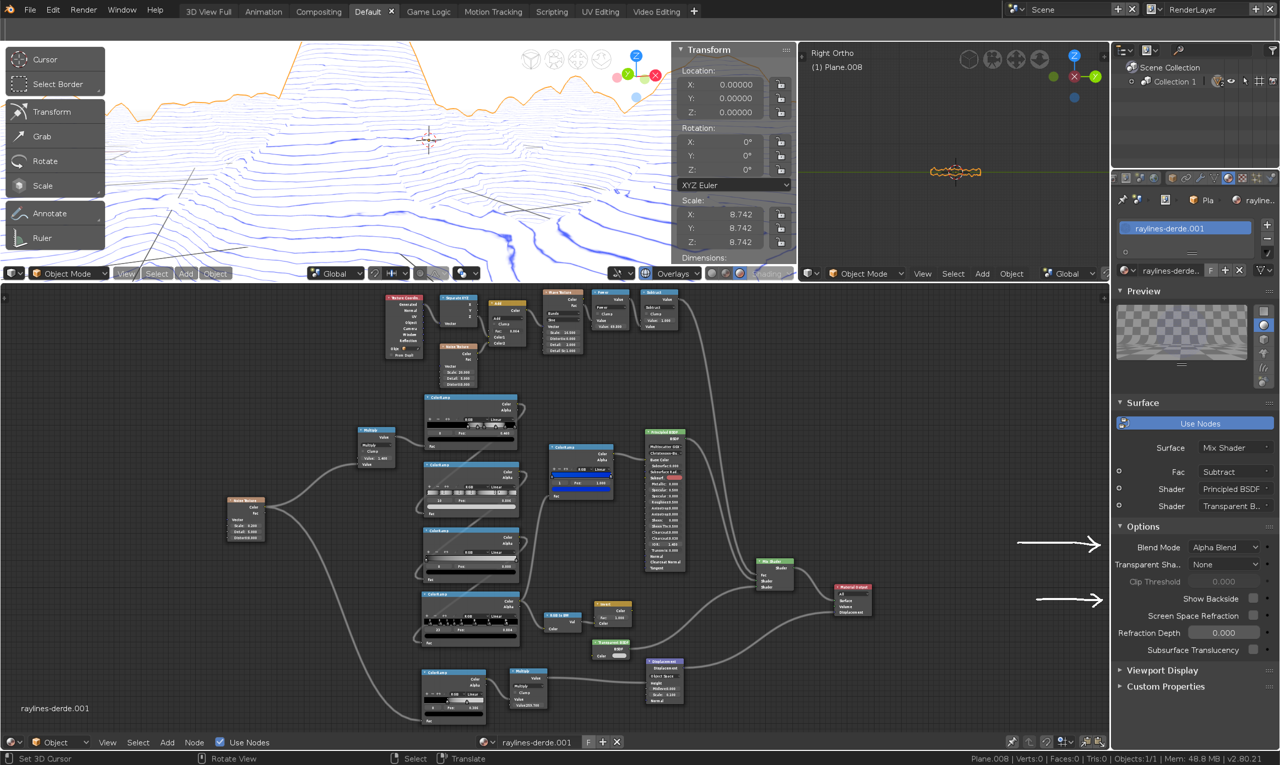 Try to get same result in Eevee with Cycles-made nodes - Materials and ...