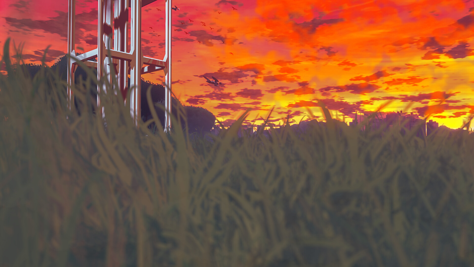Lexica - Fantastic Anime Sunset Rural Scenery, wallpaper, Beautiful  lighting, Dreamy, Ethereal Sky, Vibrant