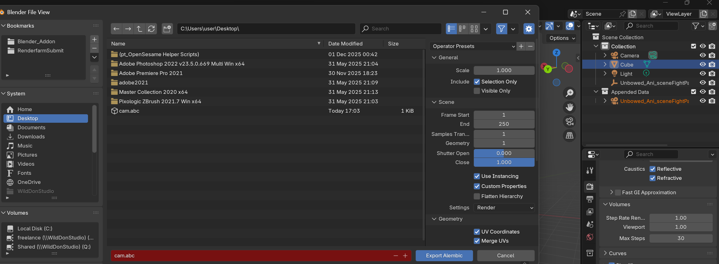 Abc camera export becomes empty - Basics & Interface - Blender Artists ...