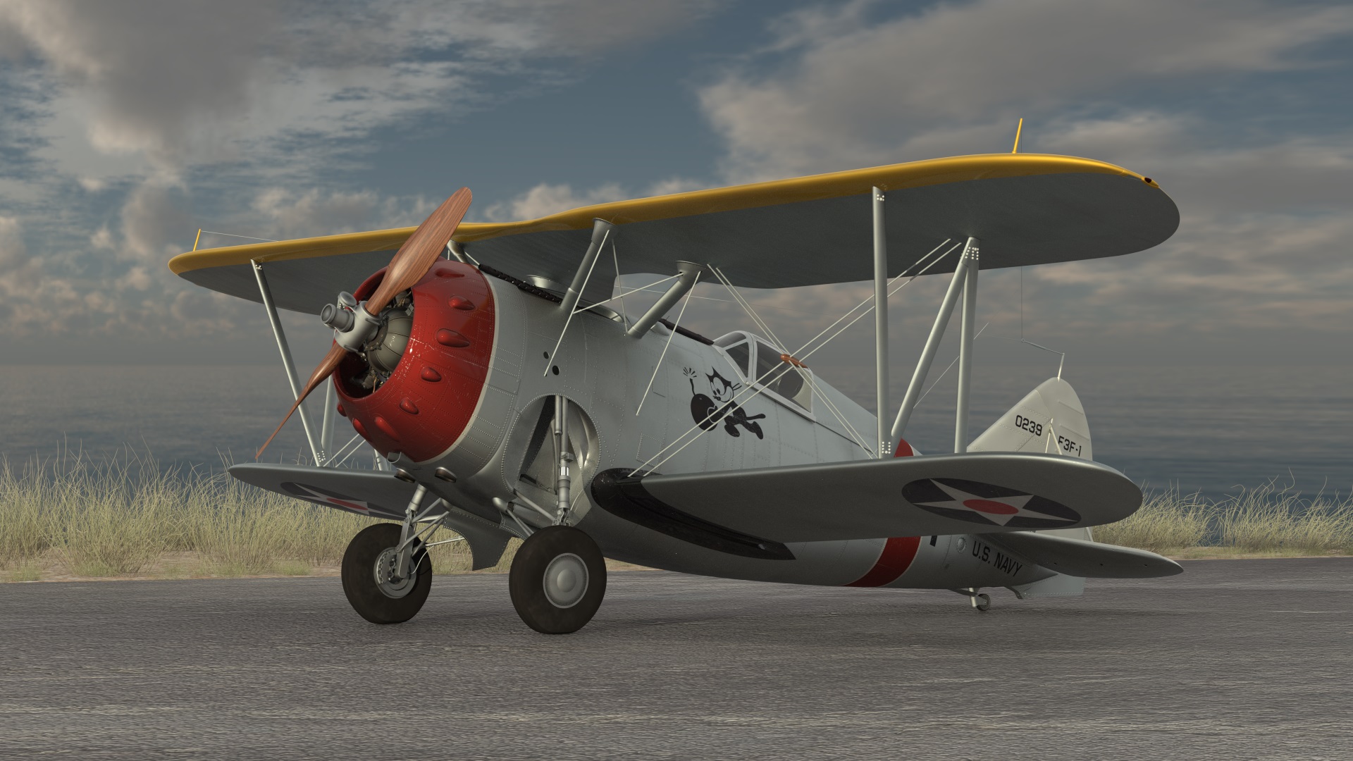 Grumman F3F-1 - Finished Projects - Blender Artists Community