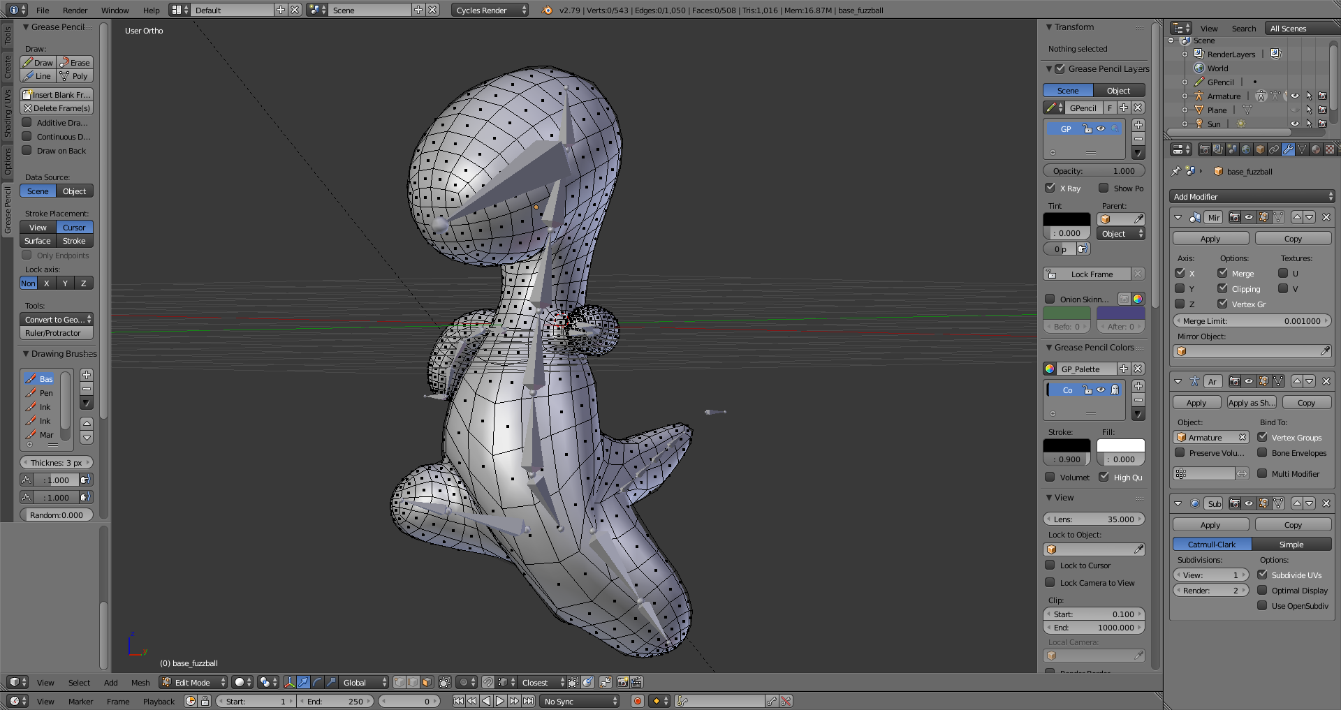 Problem with applying the Subdivision Modifier - Animation and Rigging ...