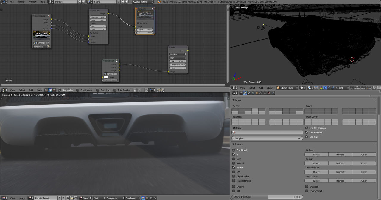 Motion Blur Tunnel Vision - Compositing and Post Processing - Blender ...