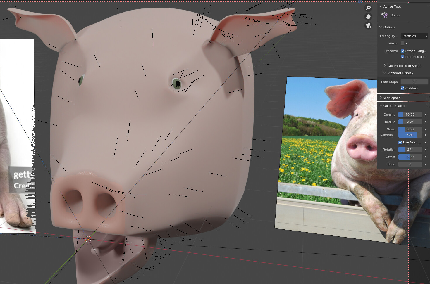 Hair suddenly out of wack in particle edit mode, but fine in object ...