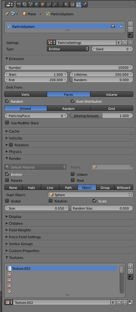 Particles along a texture - Particles and Physics Simulations - Blender ...