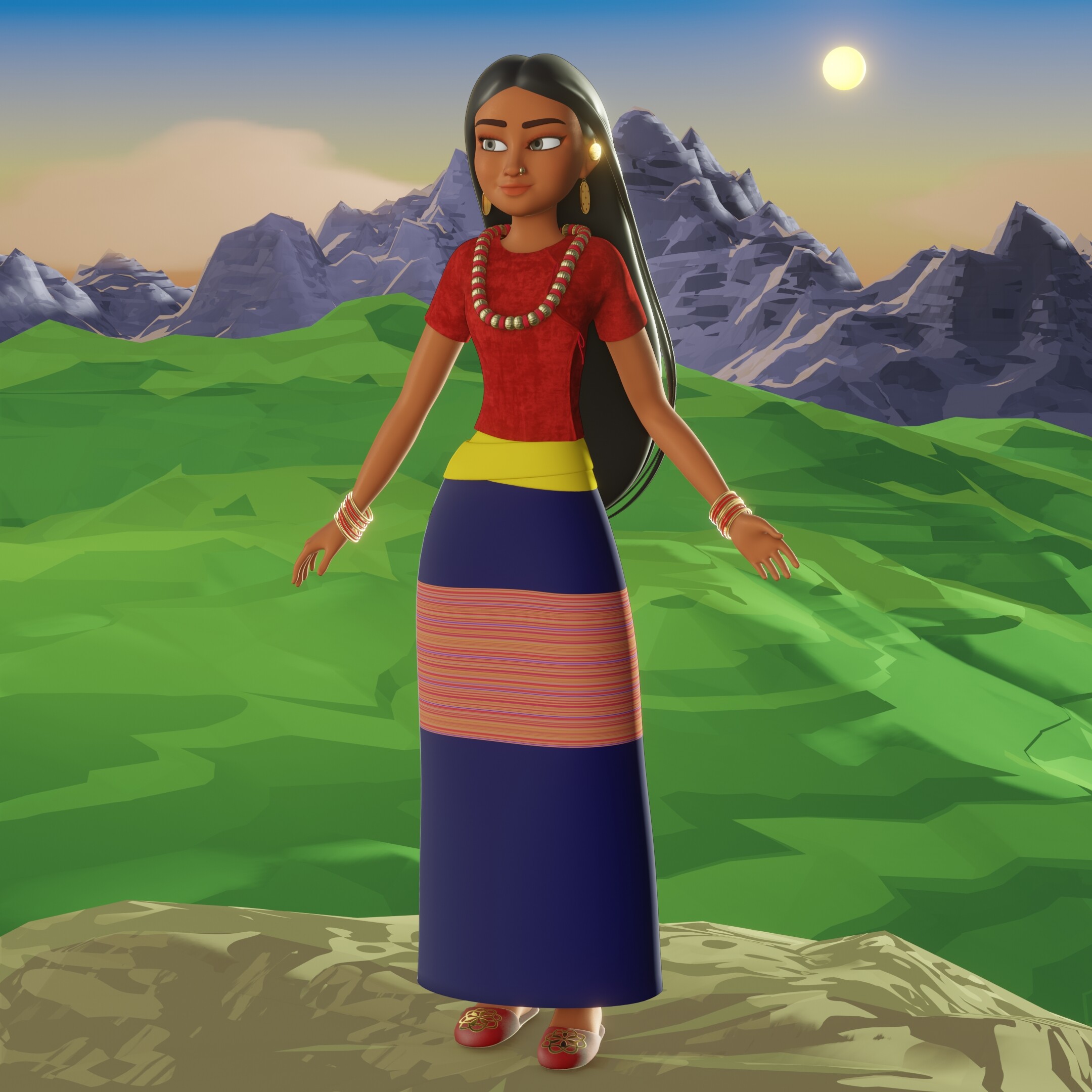 Nepali Girl - Finished Projects - Blender Artists Community