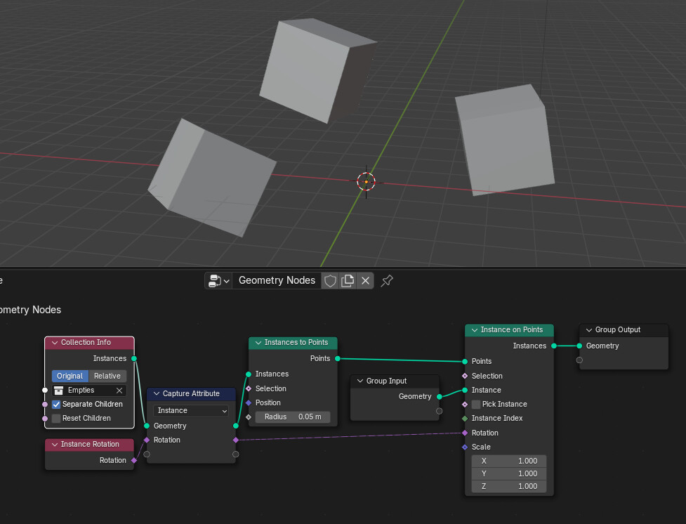 How to pass rotation between neighboring instances in Geometry Nodes ...