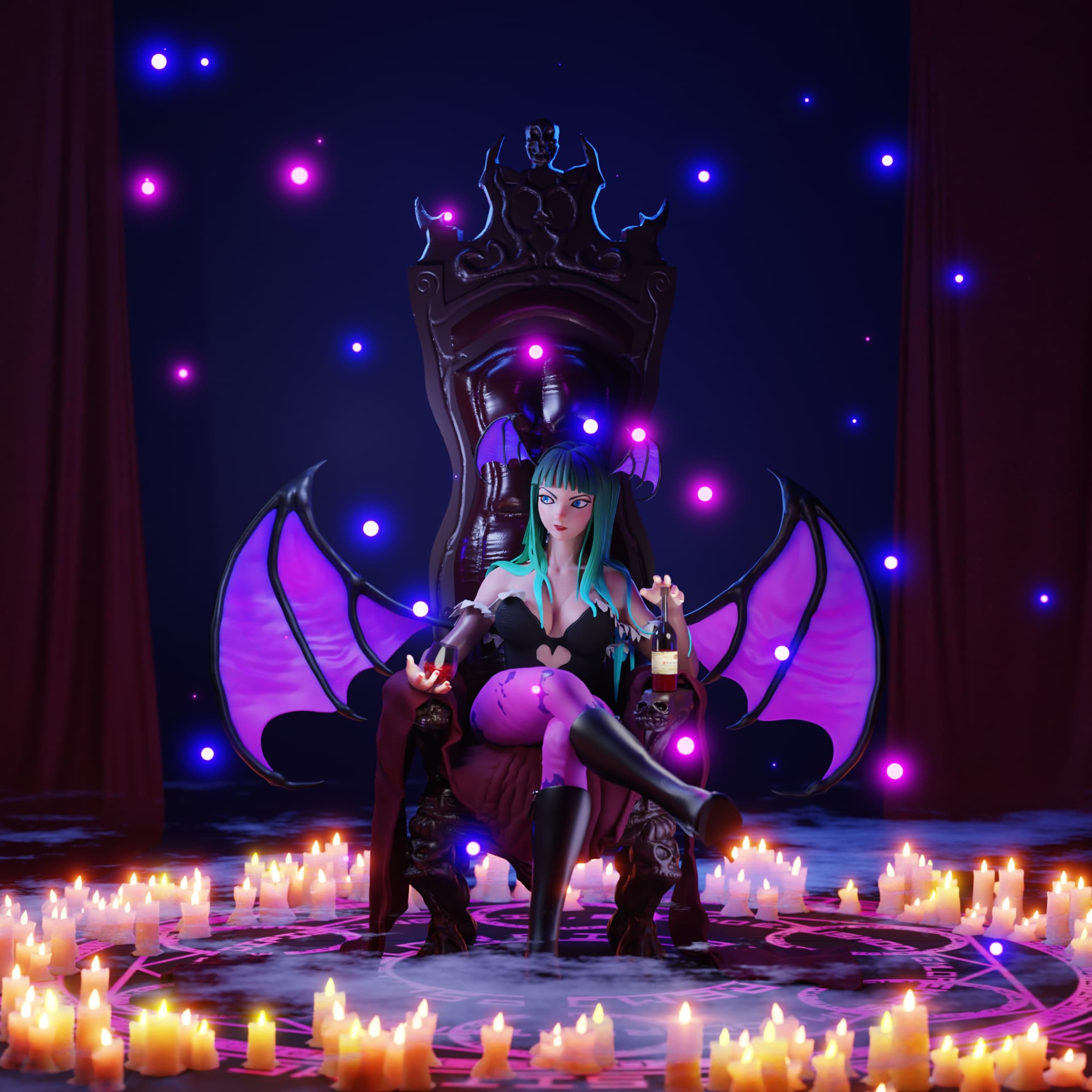 Morrigan and Lilith Anime Acrylic Standee - Etsy