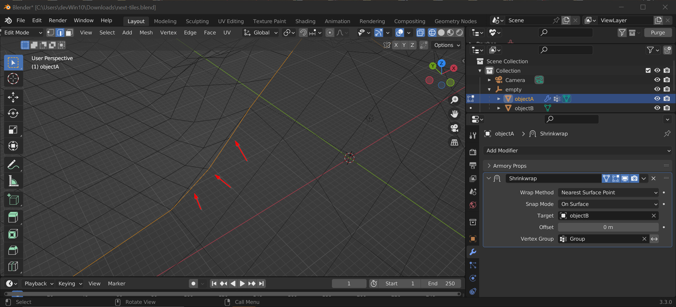 Align 2 objects edges side by side - Align multiple vertices to nearest ...