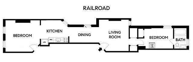 Railroad Apartment Floor Plan