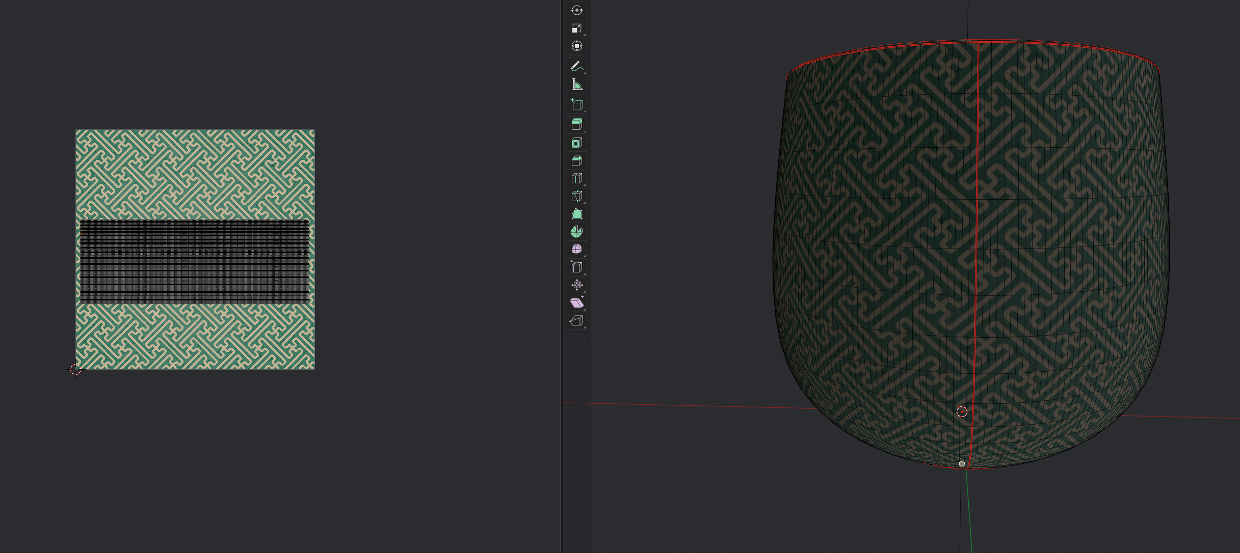 Texture pattern breaks right where i placed the seam [ Provided link to ...