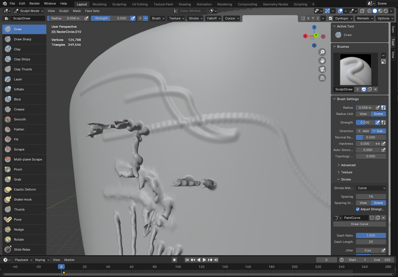 Basic sculpting brush setings - Modeling - Blender Artists Community