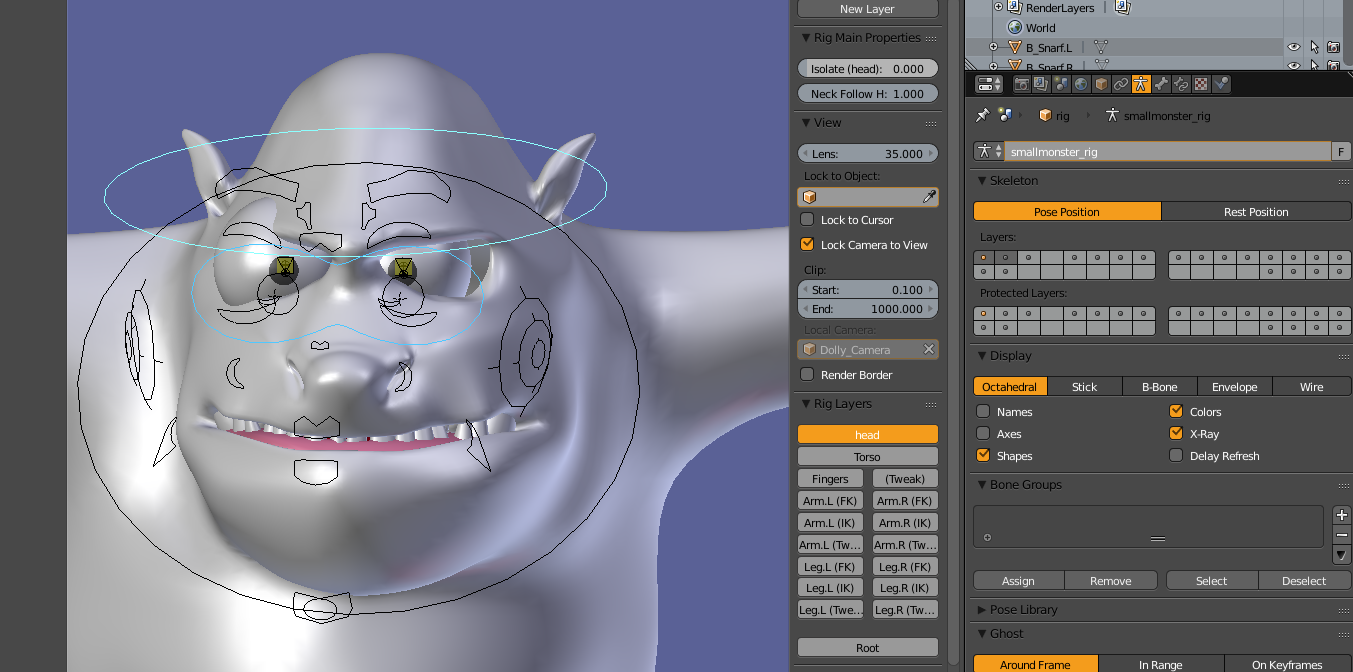 Skinify Rig Eyes are going through skin rigify - Animation and Rigging - Blender ...