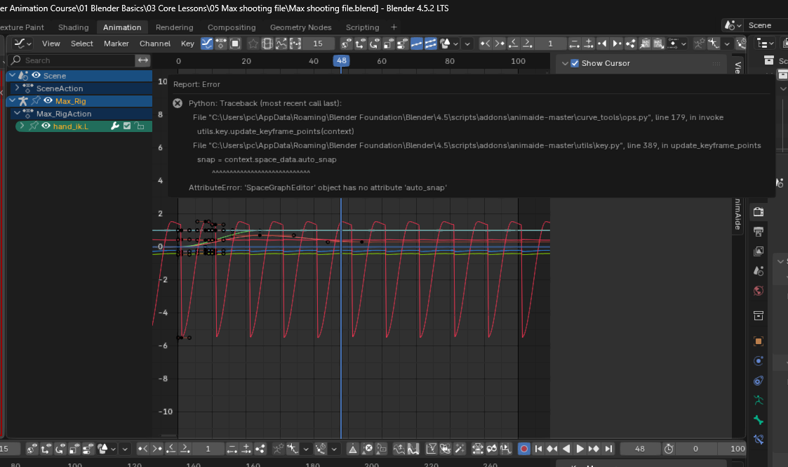 AnimAide - AmimOffset Not correctly working in Blender 4.1 - Released ...