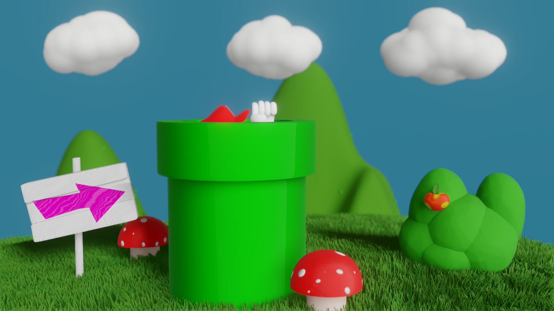 Mario Fan Art Finished Projects Blender Artists Community 