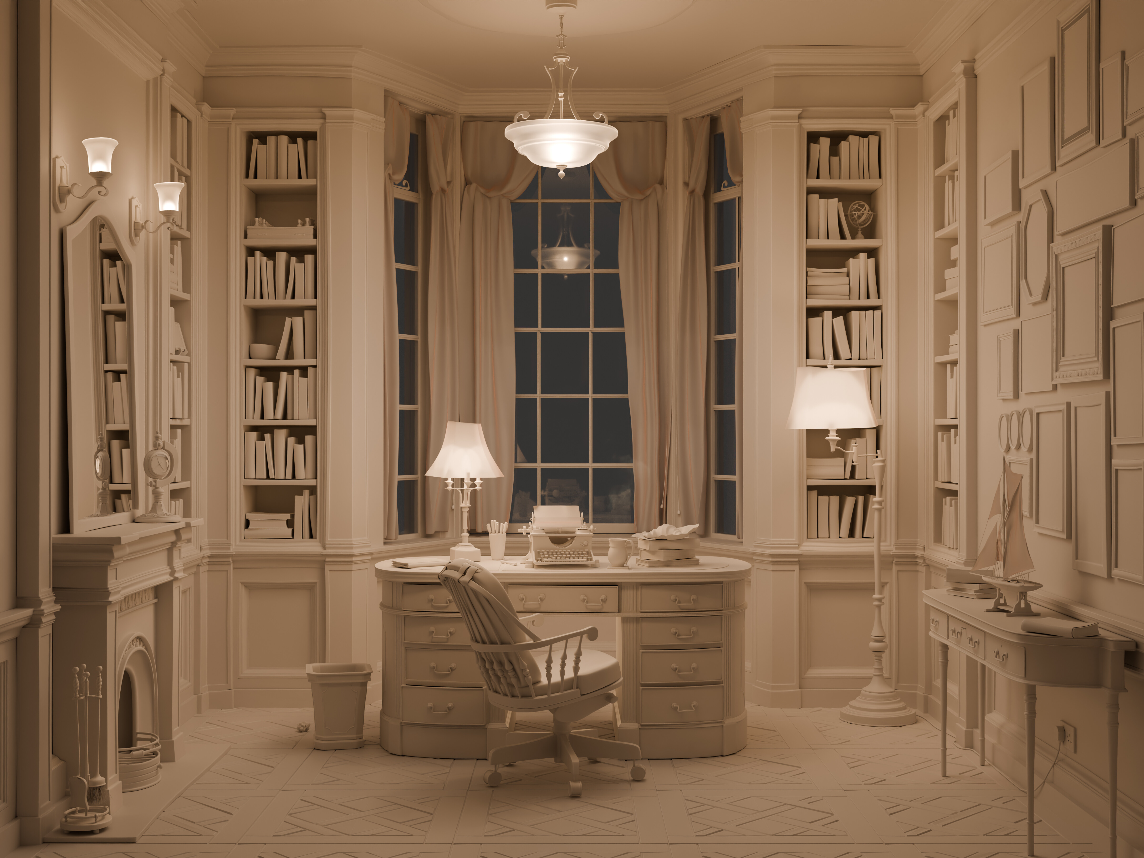 The Writer's Room - Claybake - Finished Projects - Blender Artists ...
