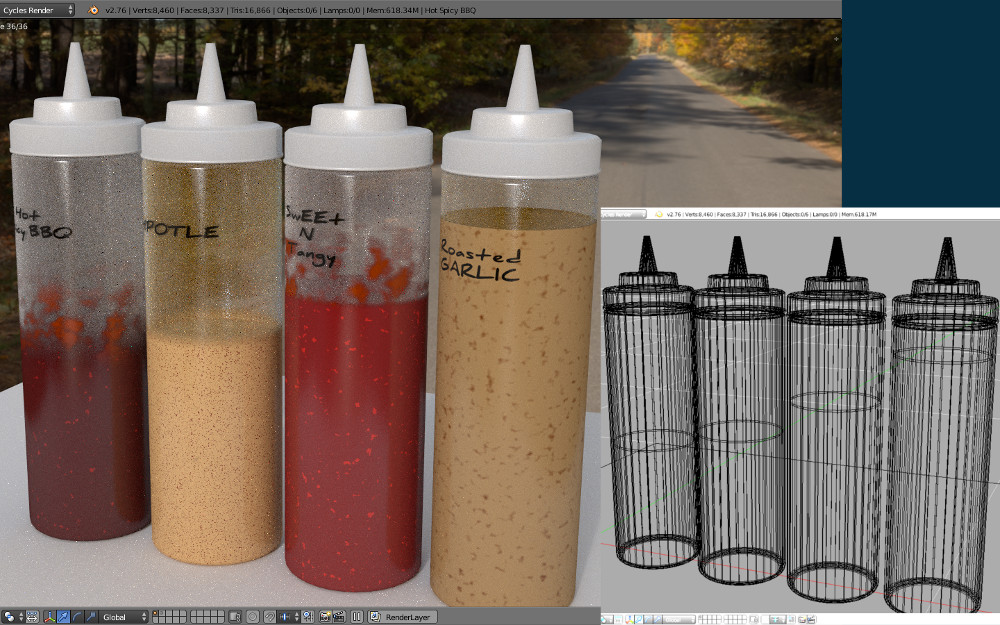 Small blender bottle 3D model