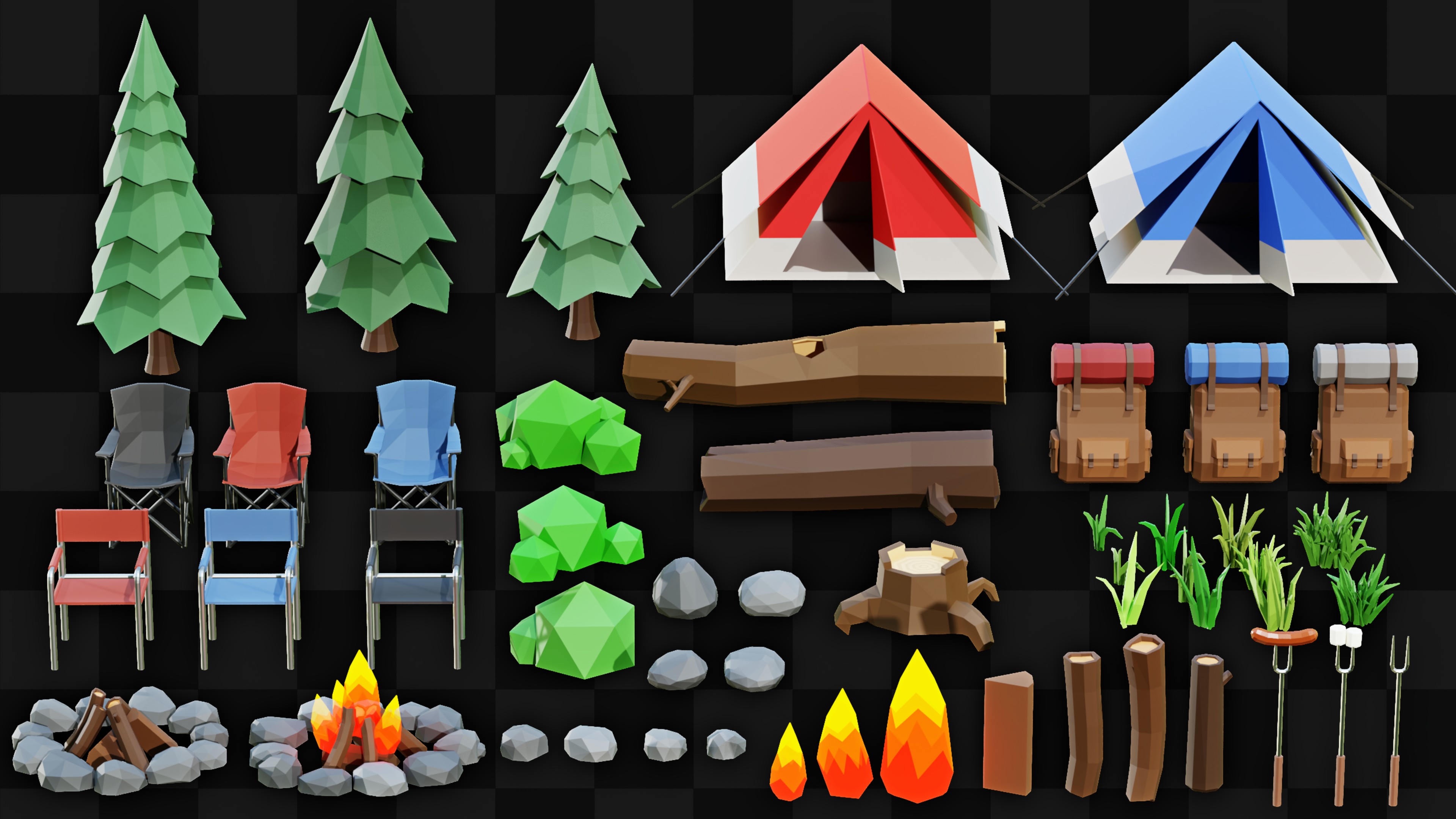 Cozy Camp Scene 🏕️ Low Poly - Finished Projects - Blender Artists Community