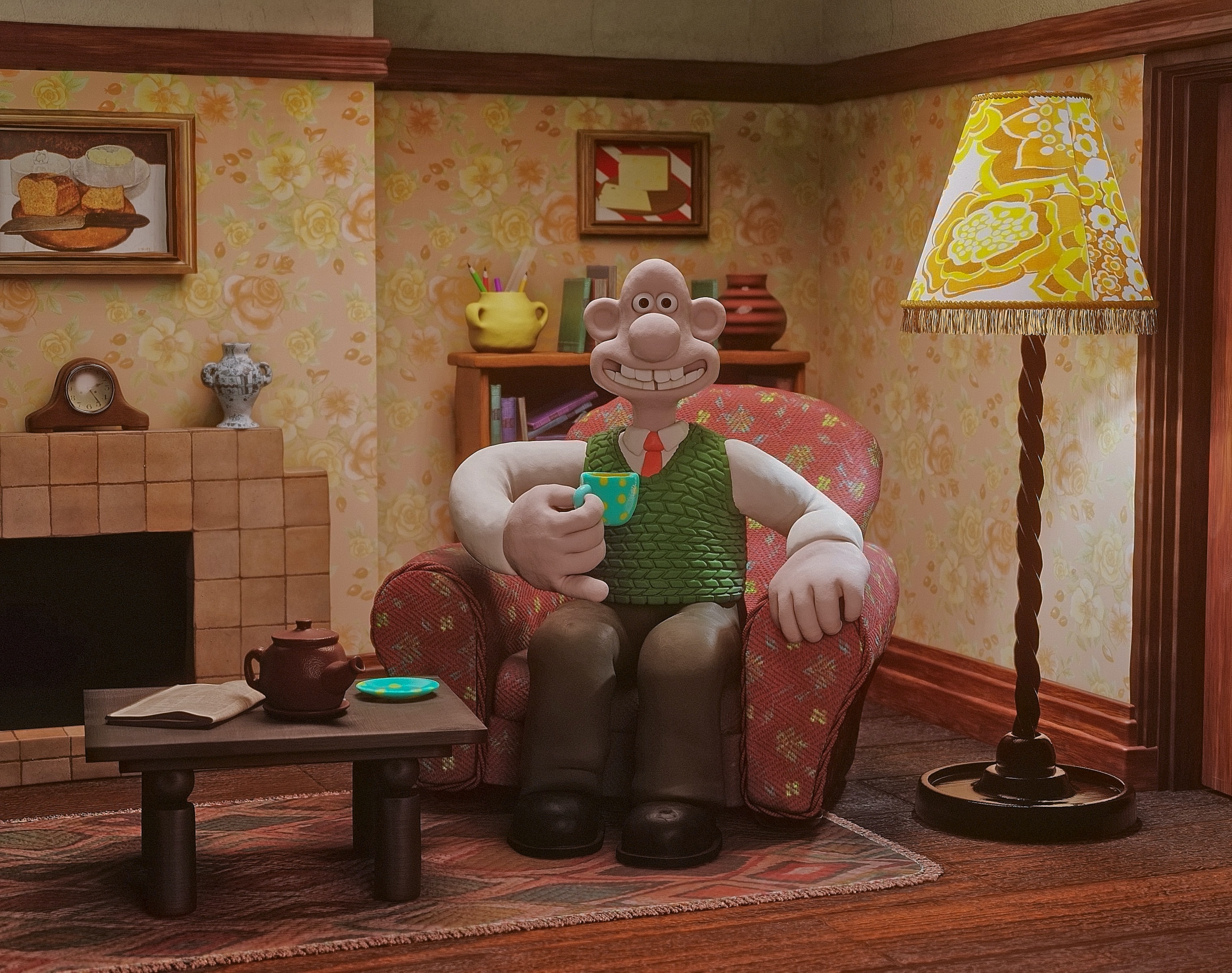 Wallace from Wallace & Gromit (Eevee render) .
