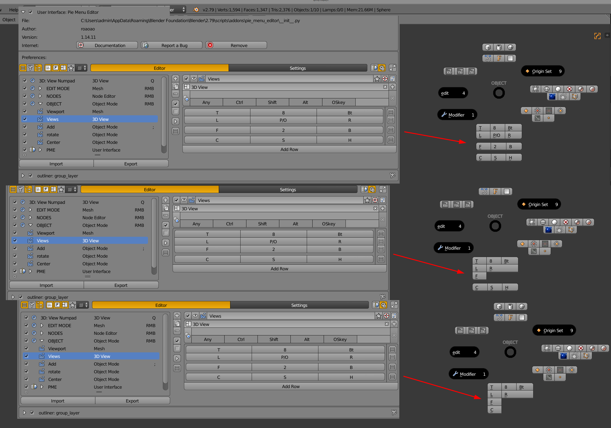 Pie Menu Editor 1 18 7 1179 By Mickhanks Released Scripts And Themes Blender Artists