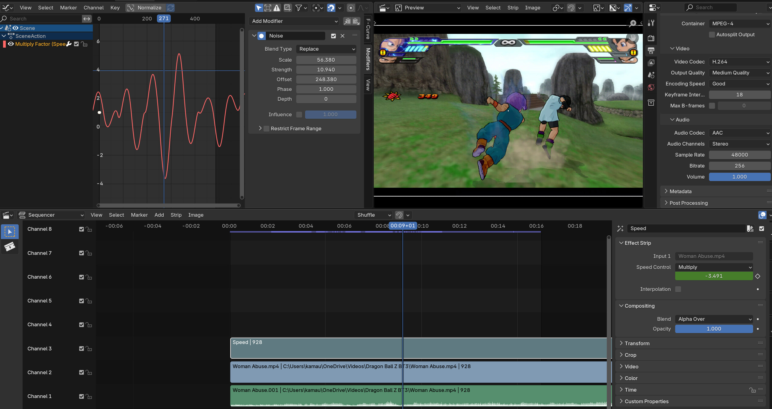 Video speed control with effect strip and graph editor - Compositing ...