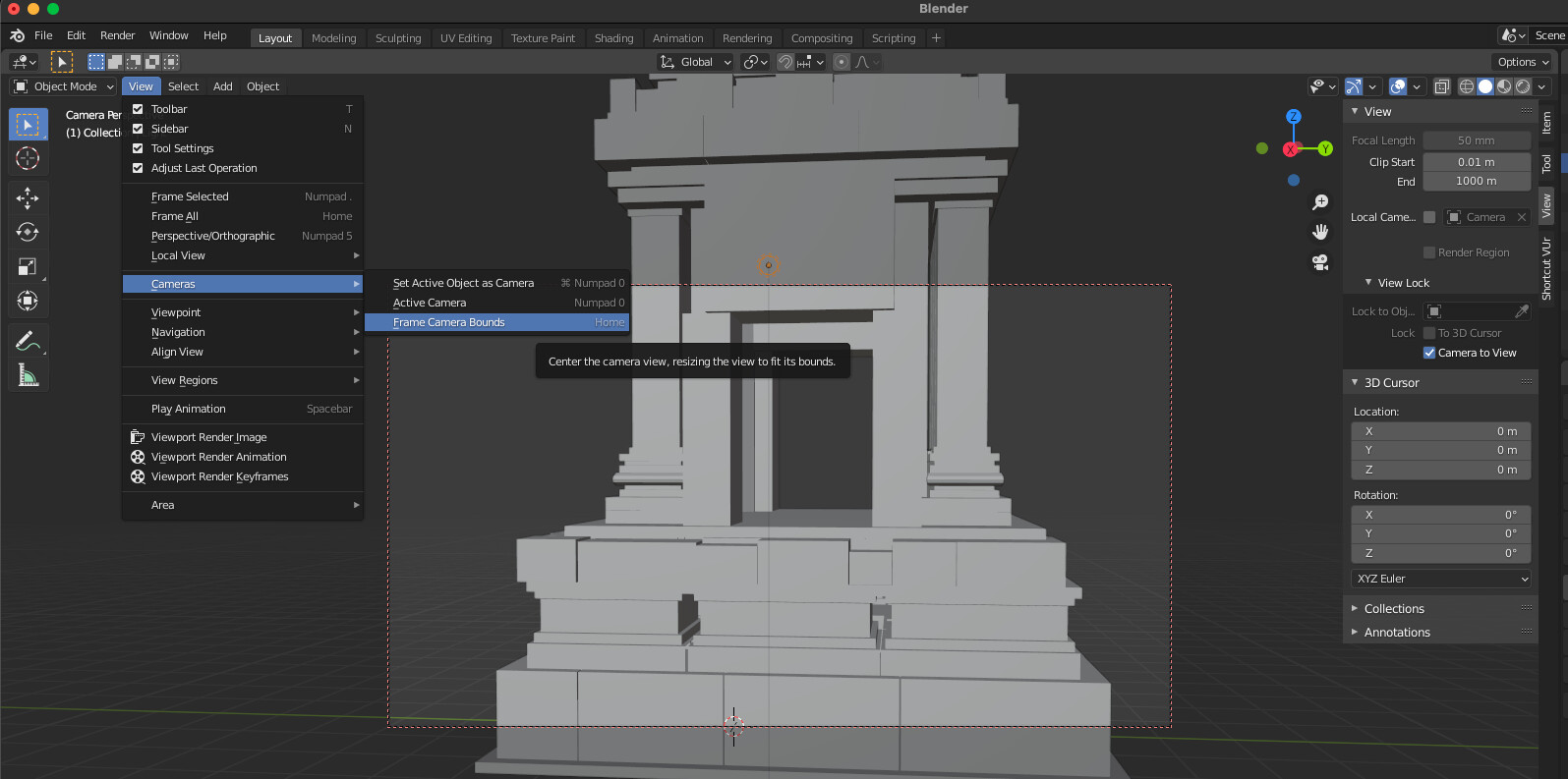 Blender fullscreen viewport