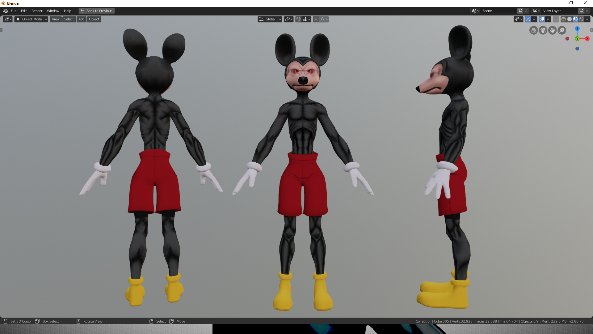 Mickey Mouse from Deep Web - Finished Projects - Blender Artists Community