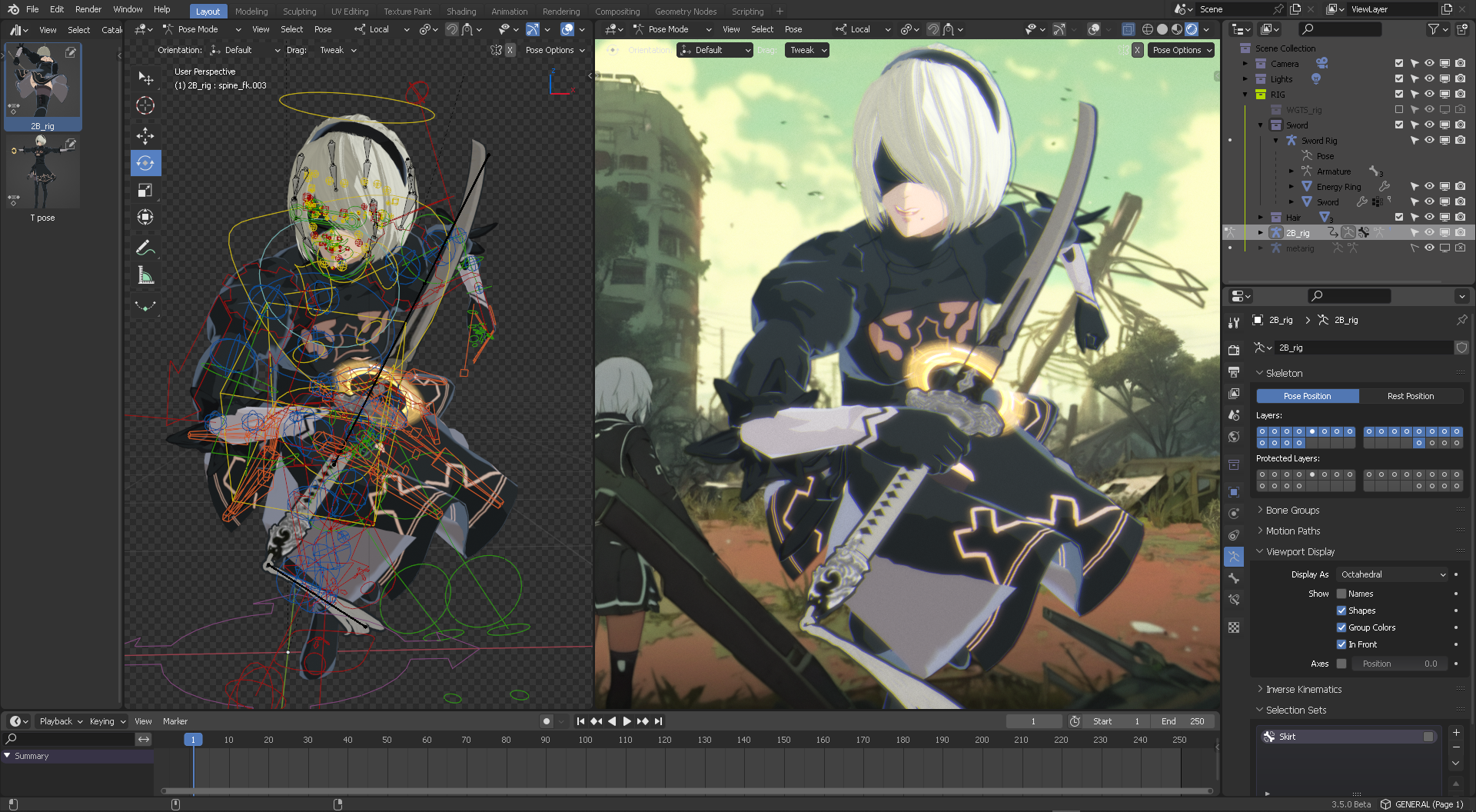 Nier:Automata (2B Anime) - Finished Projects - Blender Artists
