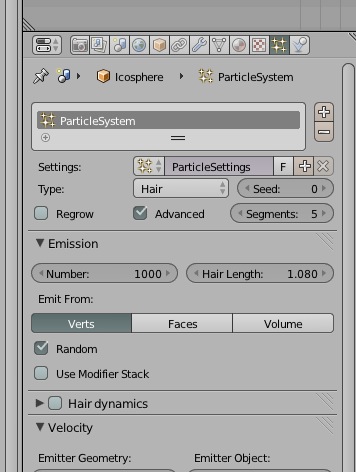 Emitting hair from vertices - Particles and Physics Simulations ...