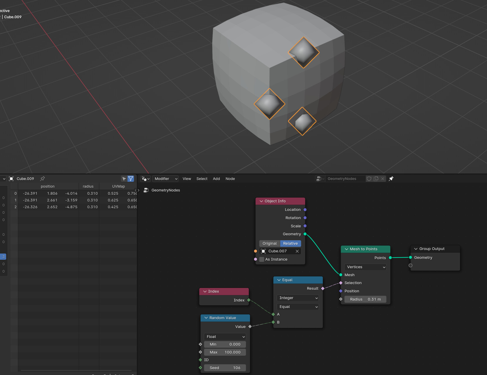 Select One Random Vertex With Geo Nodes - Modeling - Blender Artists ...