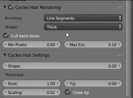 Where are the Cycles Hair Rendering and Cycles Hair Settings sections in  Blender ? - Lighting and Rendering - Blender Artists Community