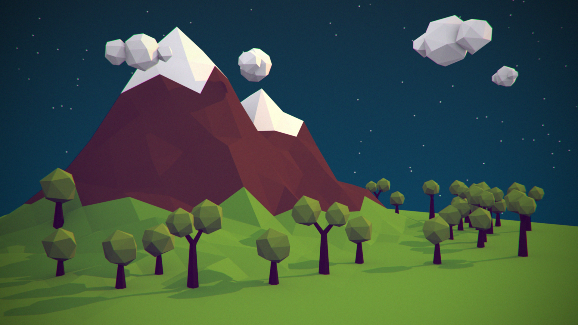 Low Poly Mountain Scene - Finished Projects - Blender Artists Community