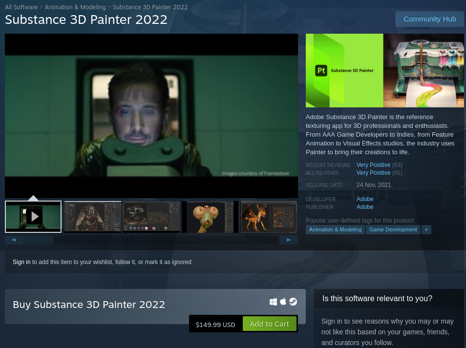 substance 3d painter 2022 steam