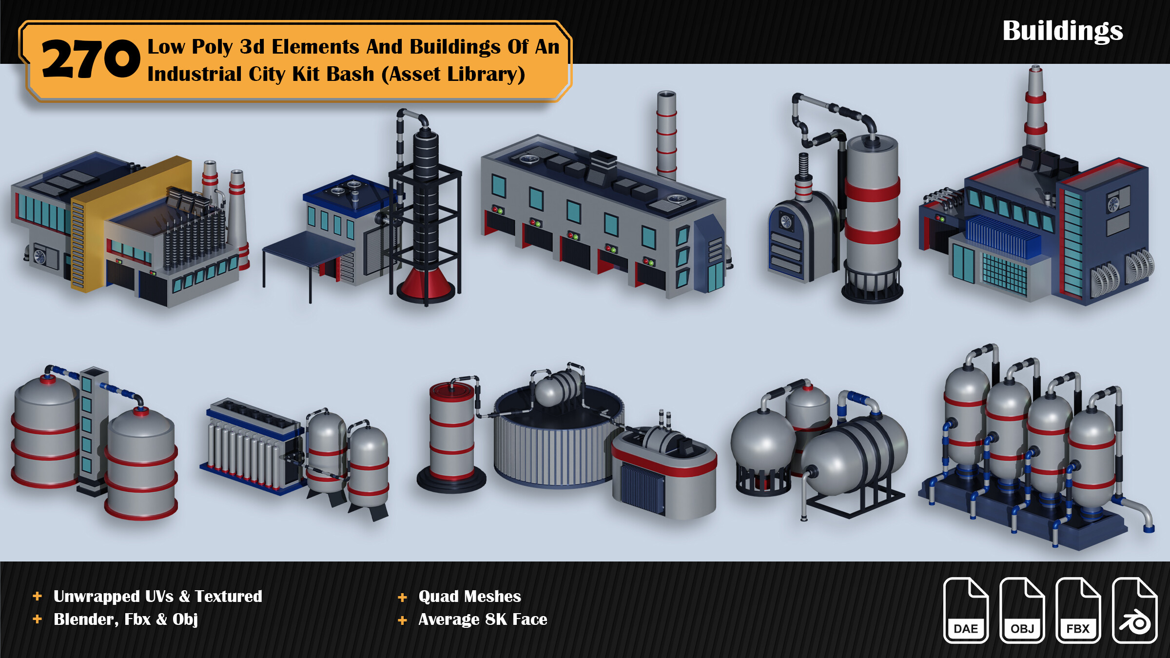 Industrial City Asset Library ( Low Poly Kit Bash ) - Finished Projects ...