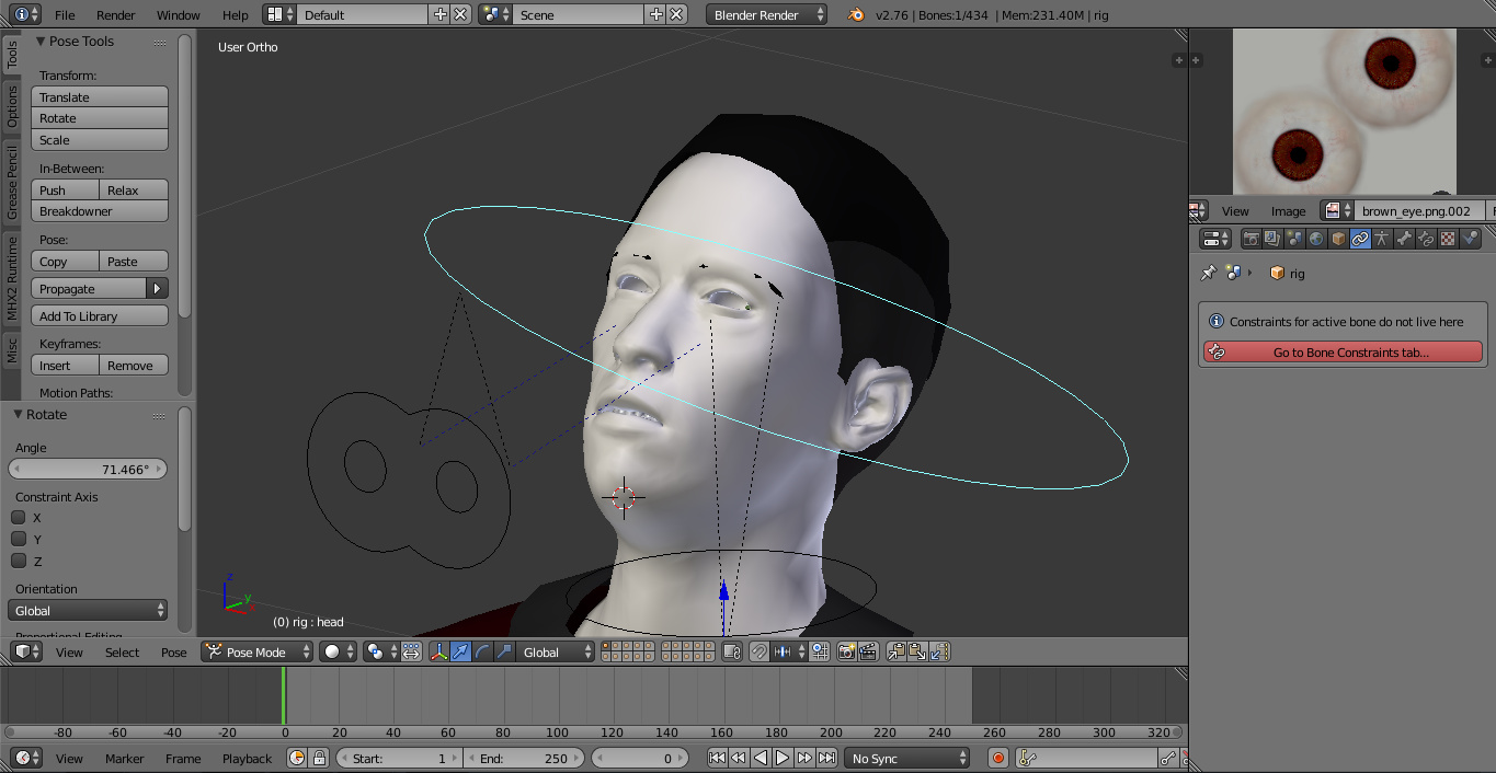 Eye rig help (moves away when head is rotated) - Animation and Rigging ...