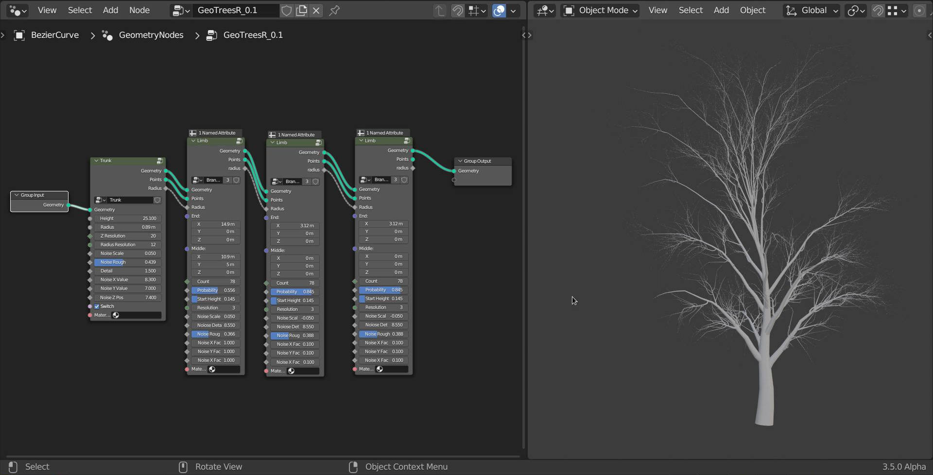 GeoTree: Procedural Trees in Geometry Nodes - Page 35 - Blender and CG ...