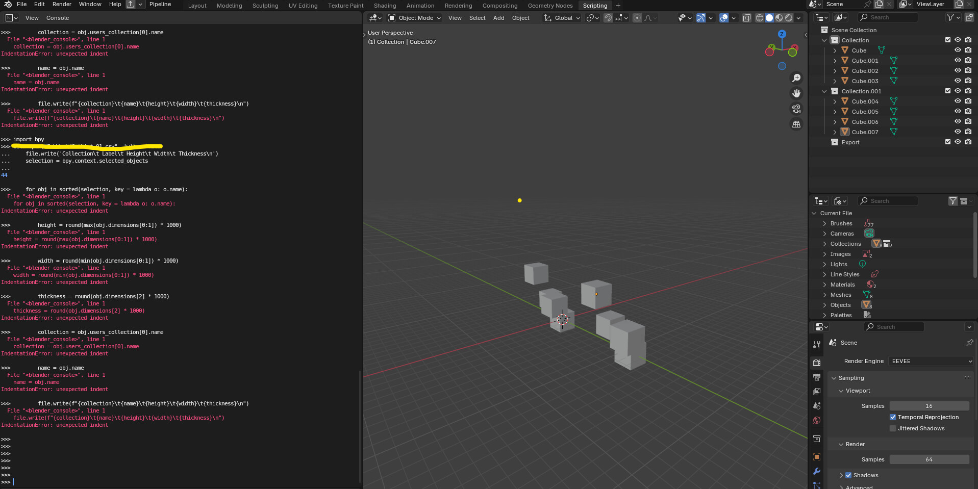 Export list of objects with dimensions to csv file - Python Support ...