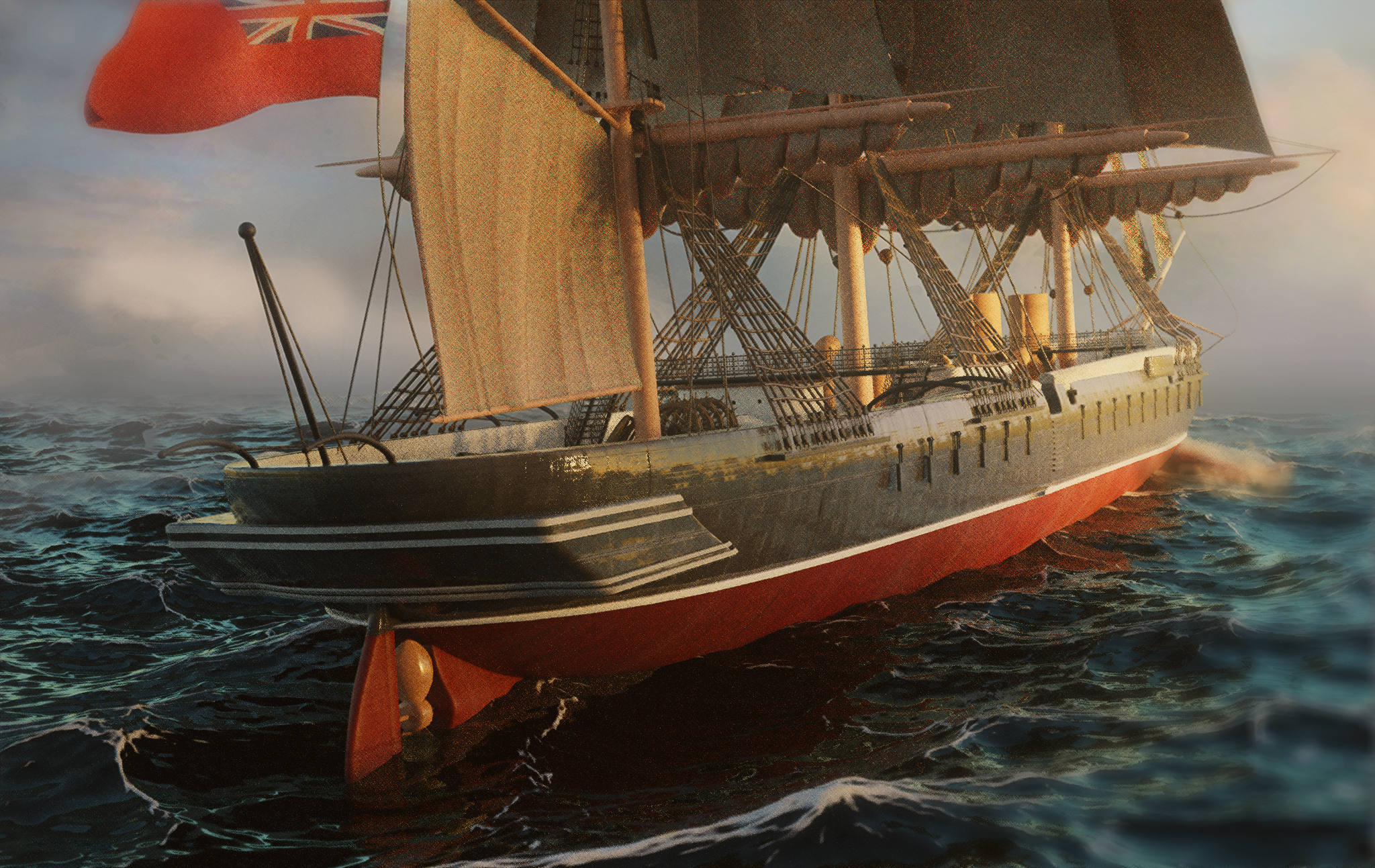 Matve HMS Warrior at sea - Finished Projects - Blender Artists Community