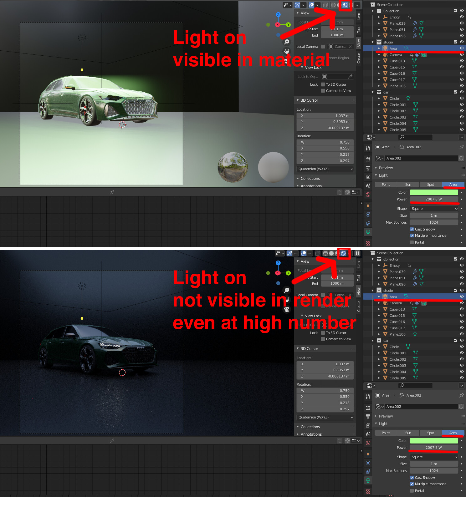 Problem With Lights Working, But Not Showing In Render Preview ...